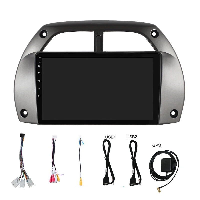 Автомобильный мультимедийный плеер 2G + 32GROM 2.5D 2Din Android 10 GPS для Toyota RAV4 2001 2002 2003 2004 2005