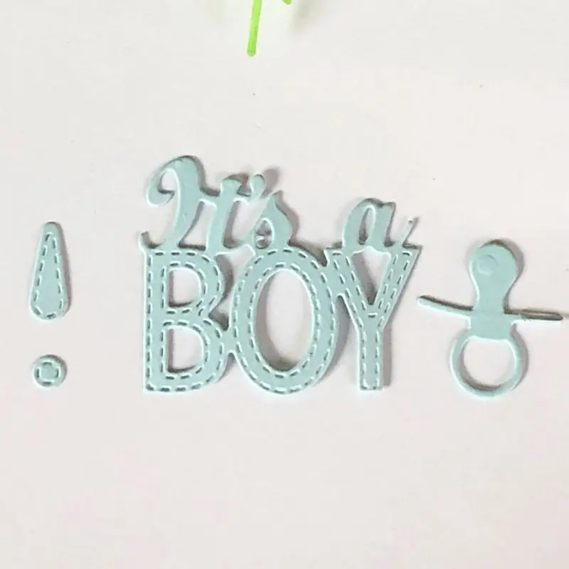 Углеродистая сталь &quotIt's a boy!" Детские трафареты для душа штамповки тиснение