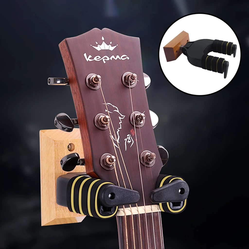 

Guitar Hanger Wooden Wall Mount Hook Holder Keeper for Electric Acoustic Guitars Bass Ukulele Guitar Accessories