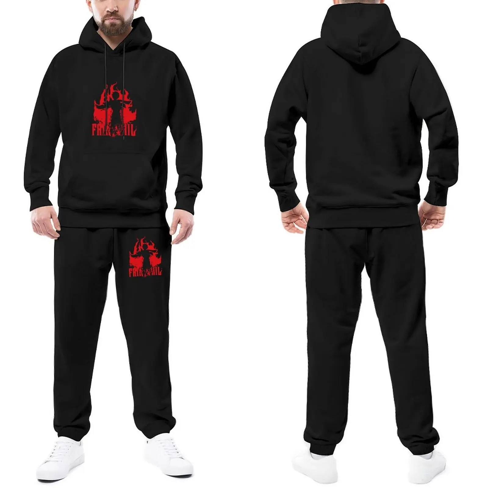 

Fairy Tail Mens Tracksuit Set Fairyfan Running Sweatsuits Man Sweatpants And Hoodie Set Fashion