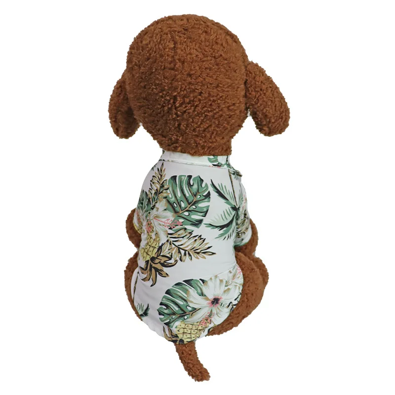 Летняя футболка с милым принтом для домашних животных Одежда щенков жилет кошек