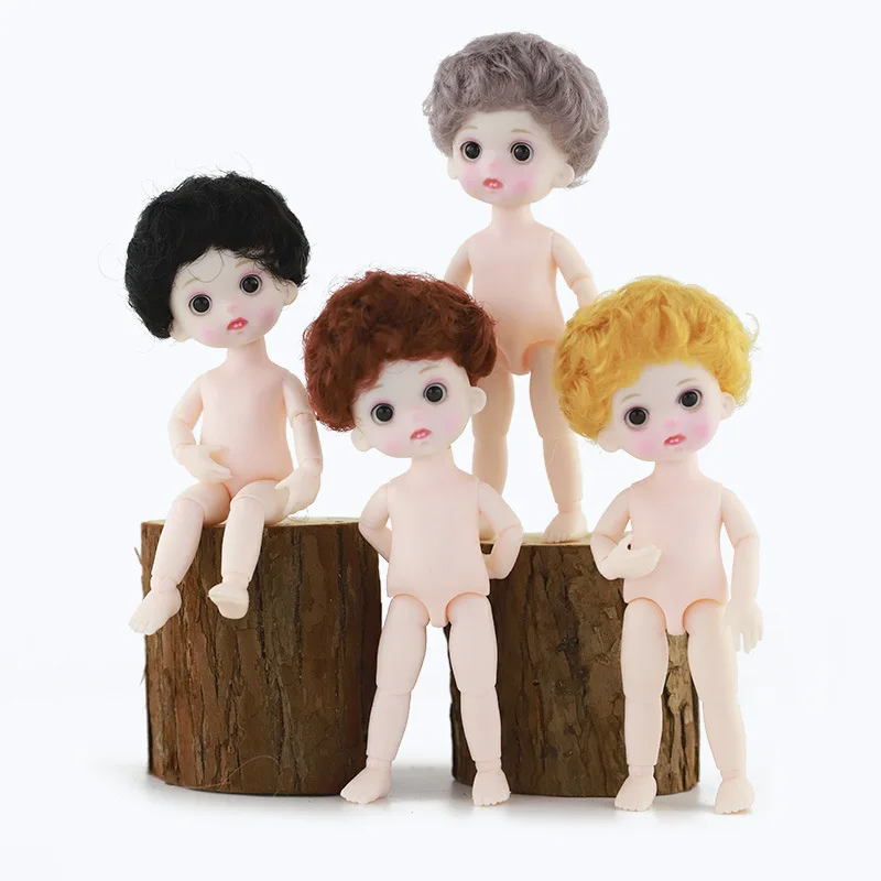 Новинка 16 см кукла BJD 3D глаза 13 суставов подвижная 1/12 обнаженная женская игрушка