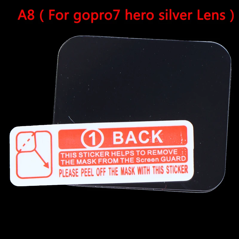 A8 Для детей возрастом от 1 до ПК для Go Pro Hero 5/6/7 закаленное Стекло объектив или Экран защитная пленка Black аксессуары для видеокамеры - Цвет: A8