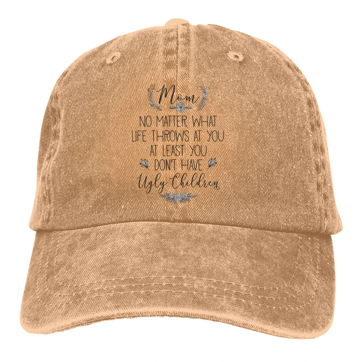 At Least You Don't Have Ugly Children mans womans Retro Washed Cowboy hat Dad Cap