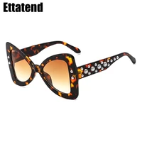 fashion butterfly sunglasses women fashion design luxury pearl vintage sun glasses pink shades eyeglasses uv400 gafas de sol