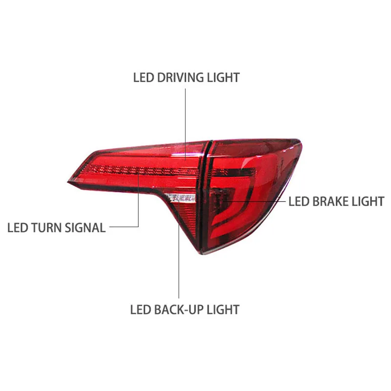 

BERA BEAR Car Styling Taillights For Honda HRV Vezel 2014-2019 Tail Light Lamp LED DRL+ Brake+Back-up+Turn signal+Fog Lamp