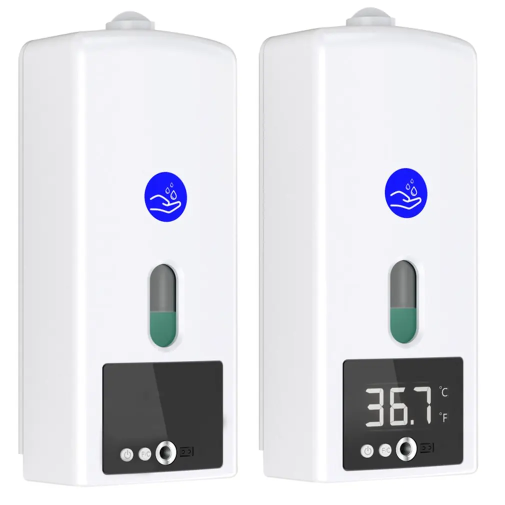 

NEW Wall Non-contact Infrared Thermometer With 1000ml Automatic Soap Dispenser Smart Sensor Electronic Disposable Hand Sanitizer