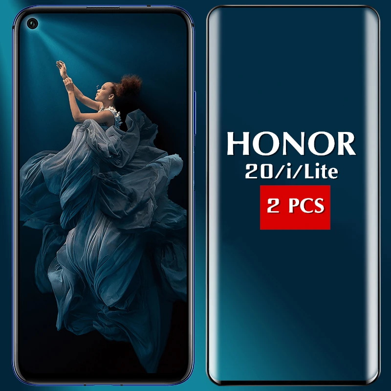 2 шт Полное покрытие закаленное стекло для huawei honor 20 20i Lite Защита экрана 9D Защитная