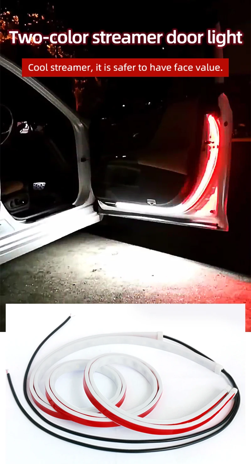 

2pcs/set Car Door Decorative Lights Anti-collid Warning Light Automobile General With Car Door Anticollision Sense Light