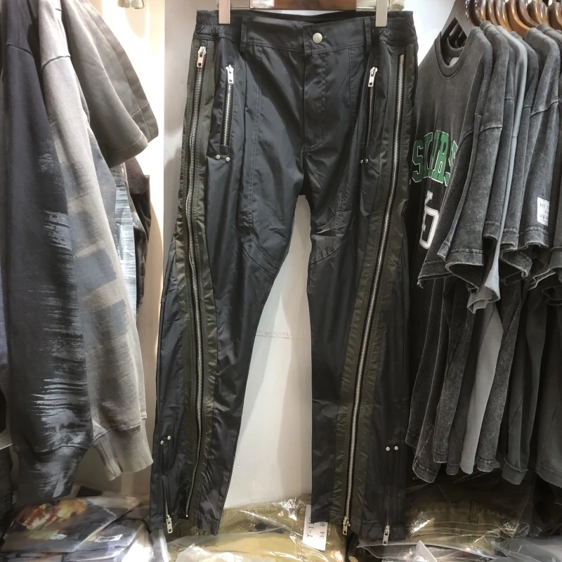 

2021FW Zipper Man Pants Fashion Men Multi-pocket Drawstring Cargo Pants High Quality Overalls Women Trousers Men Clothing