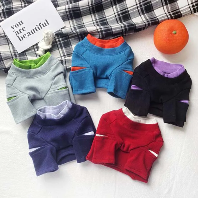 

Laughing fake two-piece puppy clothes blue cat spring and summer bottoming shirt teacup dog clothes Teddy sweater