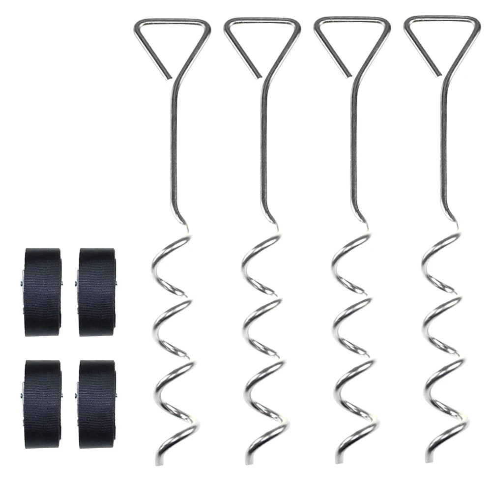 

Canopies Windproof Tie Down Ground Anchor Trampoline Stakes Steel Outdoor Camping Heavy Duty Fixed Awning Spiral Tent Accessory