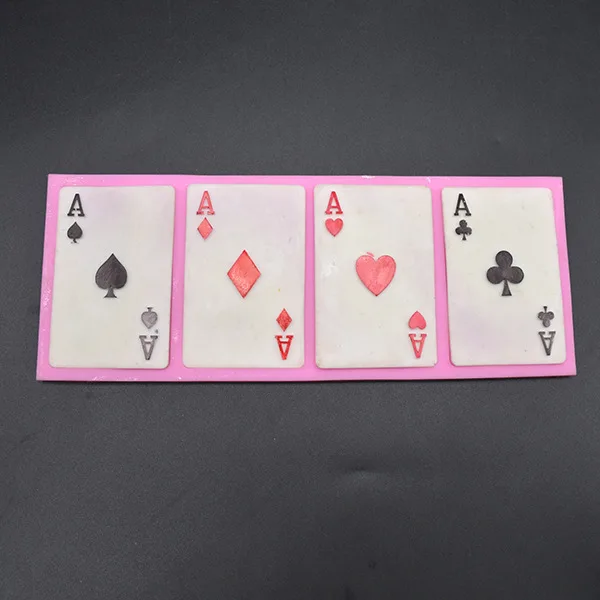 

1pcs silicone mold series playing card DIY cake baking mold fondant cookie chocolate soap mold kitchen oven