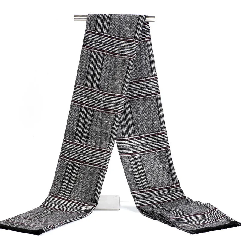 

Luxury Brand Matagorda 2019 Men Imitation Cashmere Scarf Simple Plaid Striped Scarf In Winter Pashmina Scarves Birthday Present
