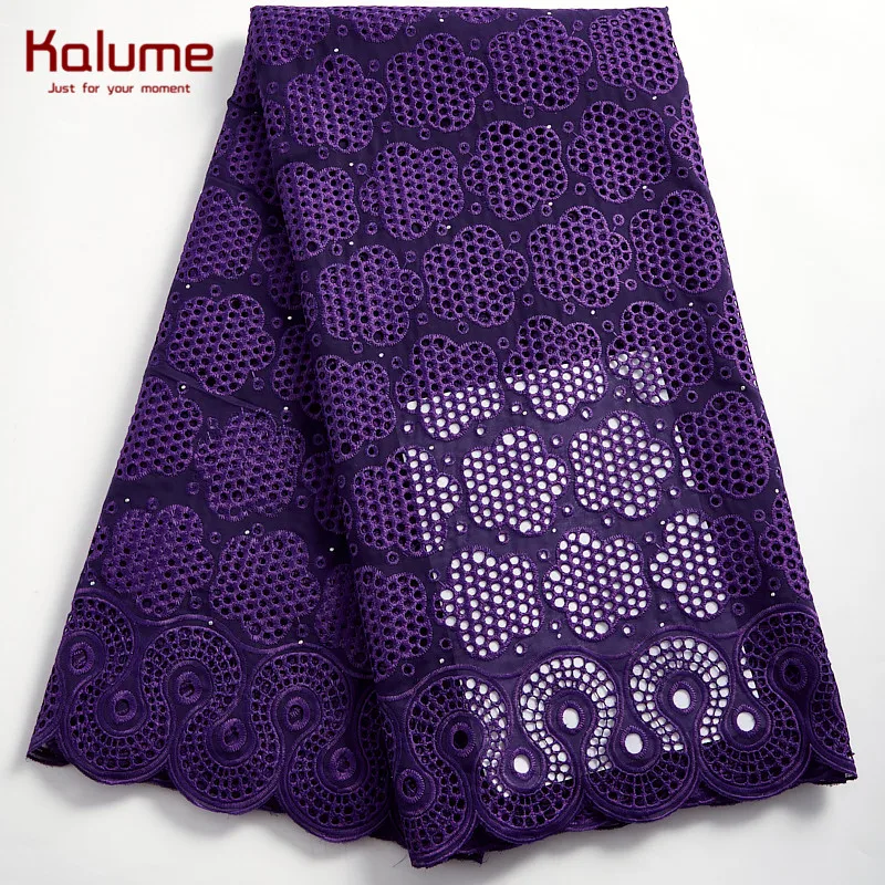 

Kalume African Lace Fabric High Quality Nigerian Cotton Laces Fabrics White Swiss Voile In Switzerland For Dress Party H2372