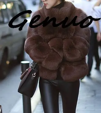 Women Winter 2019 Luxury Faux Fur Jackets Coats Shaggy Thicken Warm Outerwear Overcoat Ins Fashion High Street Fake Fox Fur Coat
