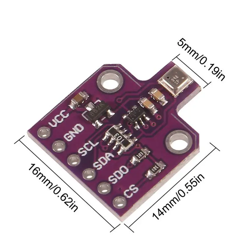 Коммутационная плата цифрового датчика температуры и влажности BME680 для Arduino