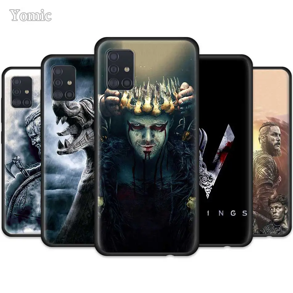 

Vikings Series Case for Samsung Galaxy A51 A71 A50 A21s S20 FE S21 Ultra A31 A10 A20e A41 A70 M31 A30 TPU Black Soft Phone Cover