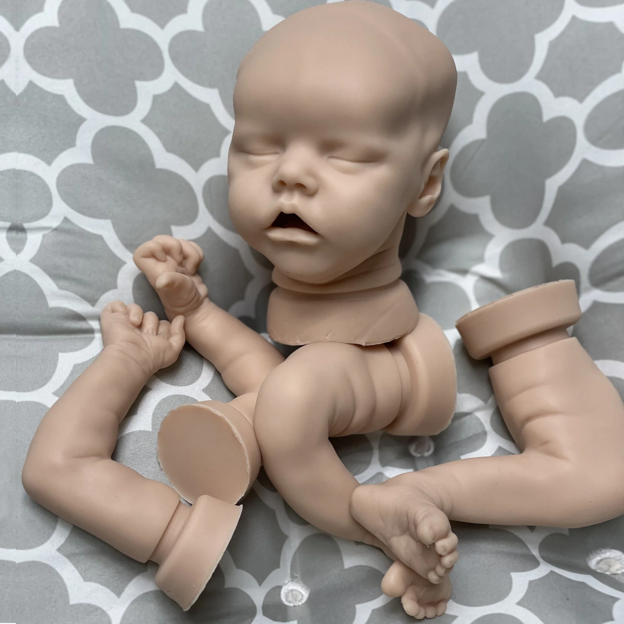 

ACESTAR 18-20 Inch Reborn Baby Doll Kit Unpainted Handmade DIY Blank Solid Platinum Silicone Babies Dolls Kits that Look Real