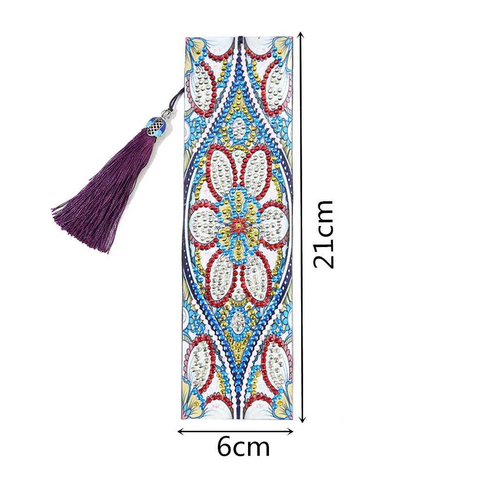 

DIY Diamond Painting Leather Bookmark Tassel Book Marks Gift KIts for Art Craft Kids Adult Beginners Home Wall Decor
