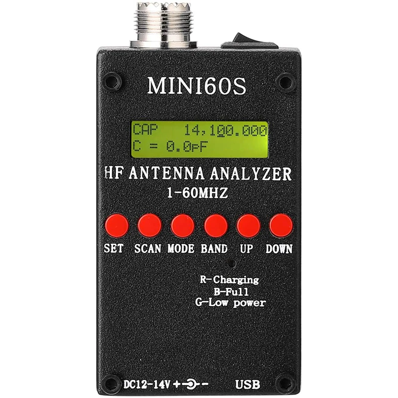 Mini60S 1-60MHz HF ANT SWR антенна анализатор метр с BT Android APP PC программное обеспечение для Ham