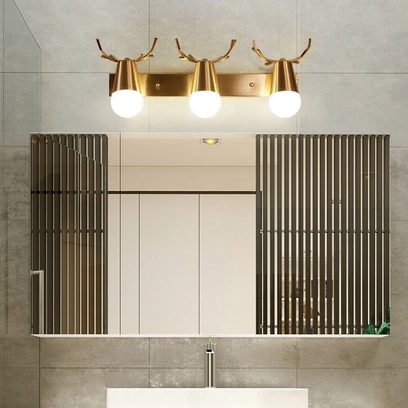 Настенный светильник с медными рогами FKL лампа в американском стиле для раковины