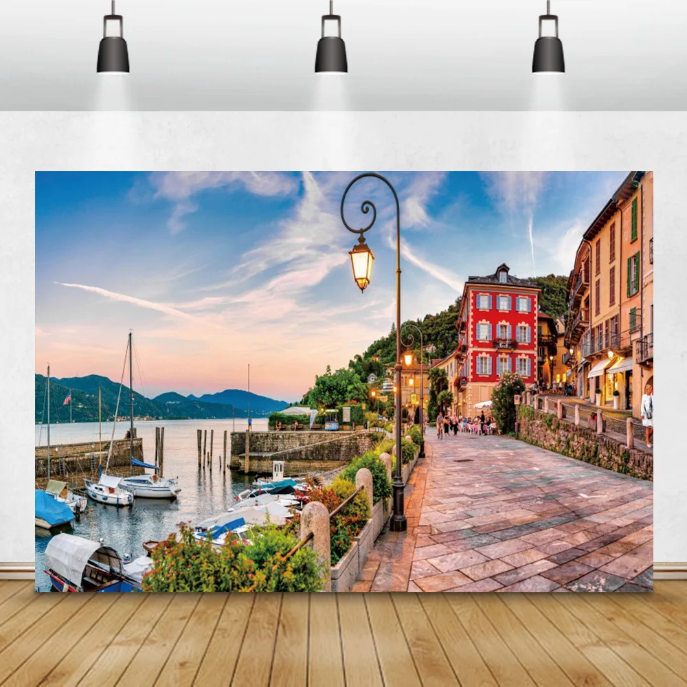 

Венеция-город на воде маленький город природный пейзаж фото фон Риверсайд голубое небо фотография фон для гостиной Декор плакат