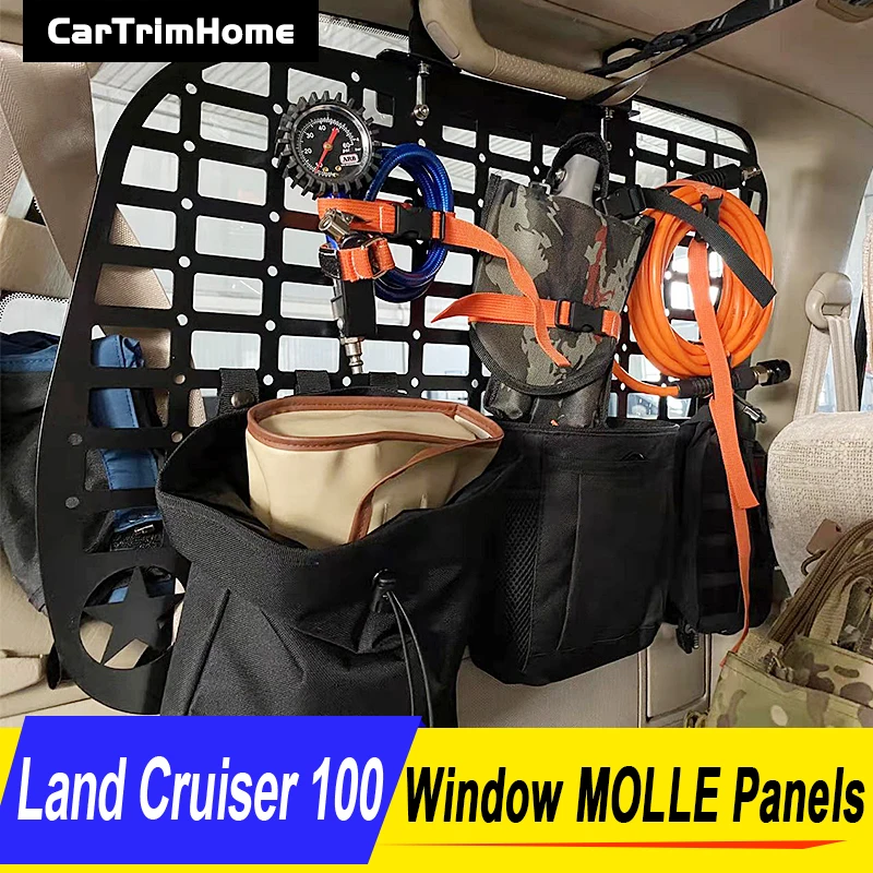 

Для Toyota Land Cruiser J100 1998-2007 панели на окна MOLLE Автомобильный задний багажник стойка для мусора автомобильный Стайлинг для Lexus LX 470 аксессуары