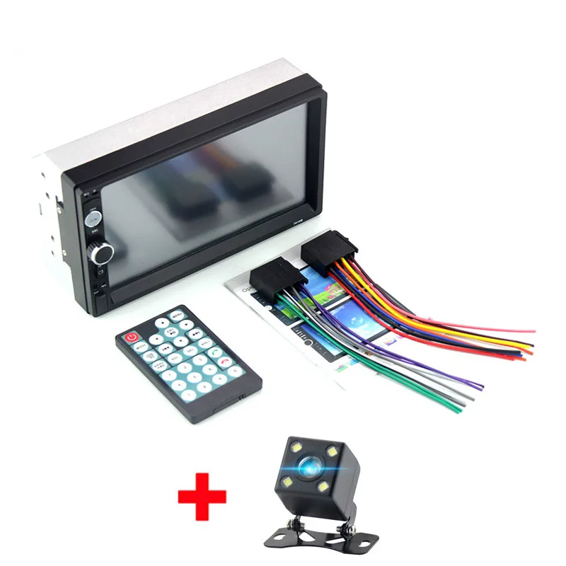 4 LED CAM Авторадио 2 Din Автомобильный Радио " сенсорный экран тире MP5 Bluetooth USB цифровой 2Din мультимедийный плеер камера заднего вида - Цвет: 4 LED CAM