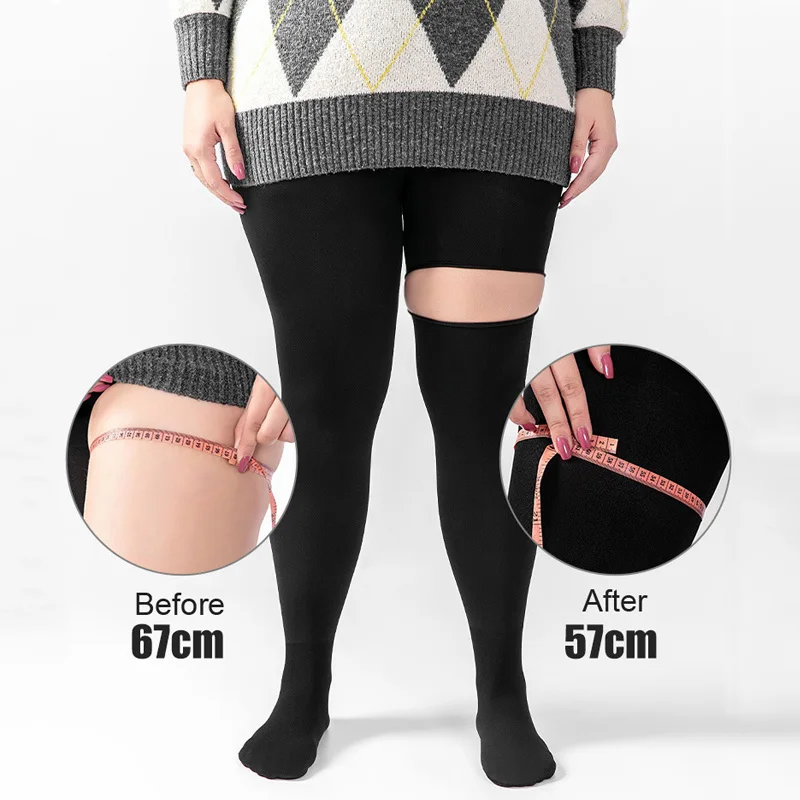 

Plus Size 1000D Compression Pantyhose Women Tights 180g Spring Autumn Calorie Burn Stockings Slim Leg Shaping medias de mujer