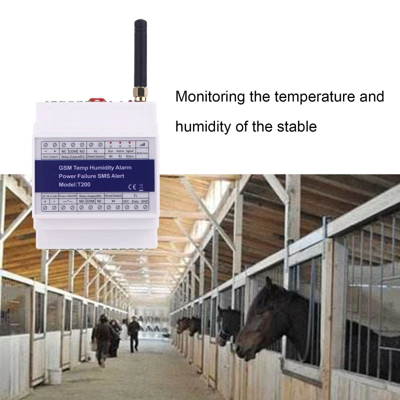 

GSM 3G 4G Temperature Humidity Power Status Monitoring Relay T200 SMS Alarm 35ED