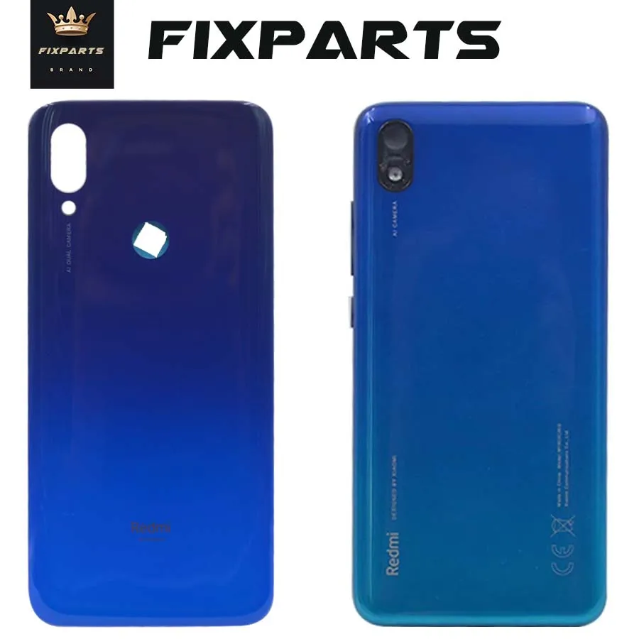 Крышка батарейного отсека Redmi 7 для Xiaomi 7A Задняя стеклянная панель задняя крышка
