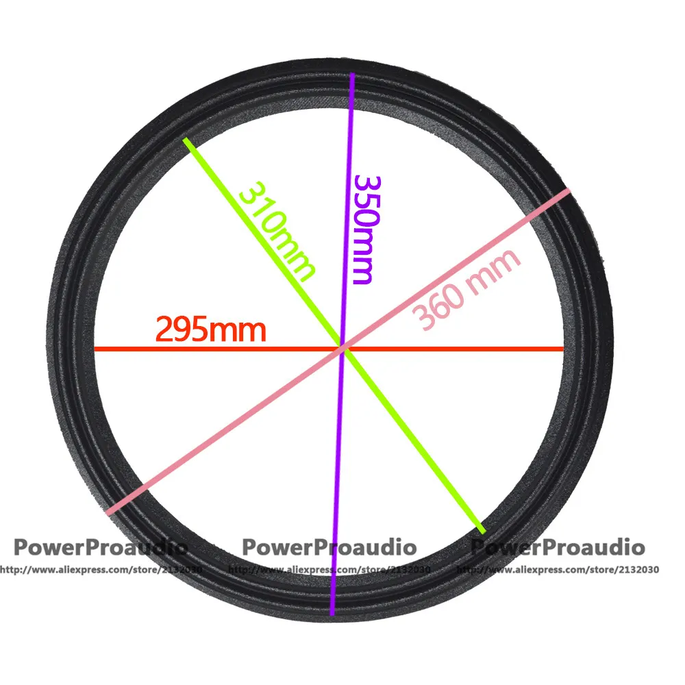 15-дюймовая ремонтная ткань низкочастотного динамика 2 линии 360 мм 350 310 295