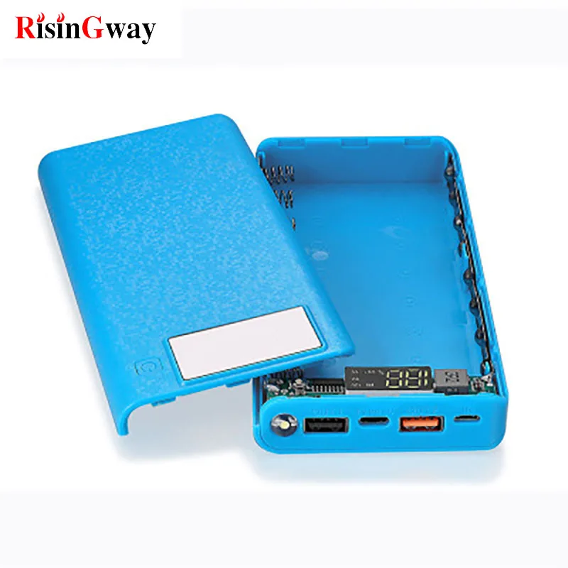 QC 3 0 внешний аккумулятор корпус 2 USB 8*18650 Батарейный блок DIY зарядное устройство
