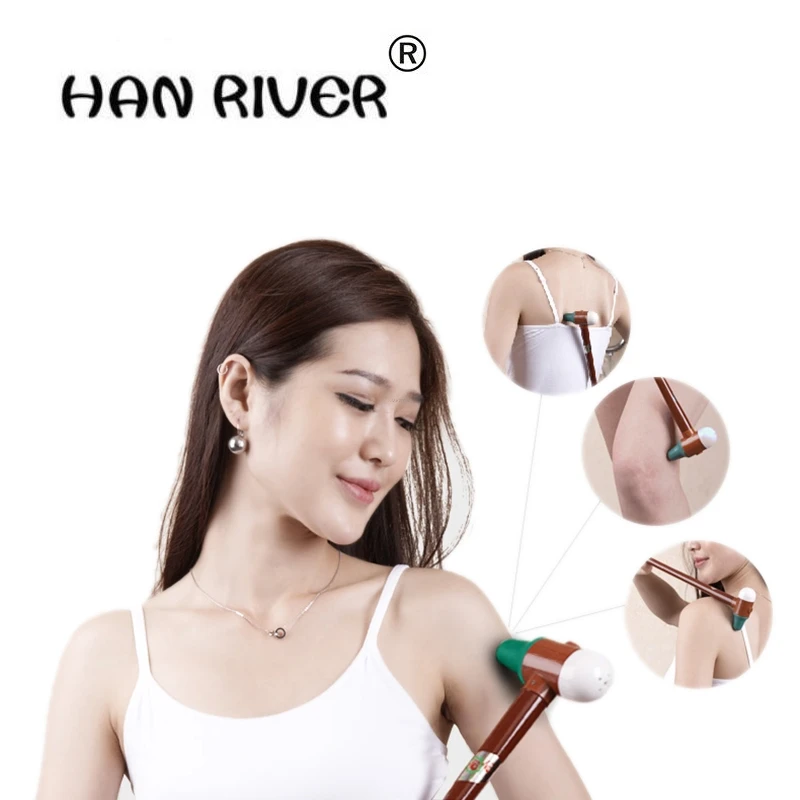 Массажный молоток HANRIVER меридианы ударяют здоровье тела деревянная штанга для