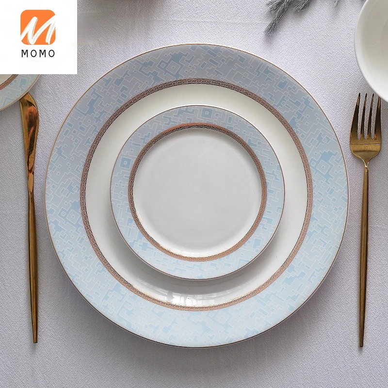 

Huaguang porcelain bone china tableware set household bowl set Chinese wedding porcelain