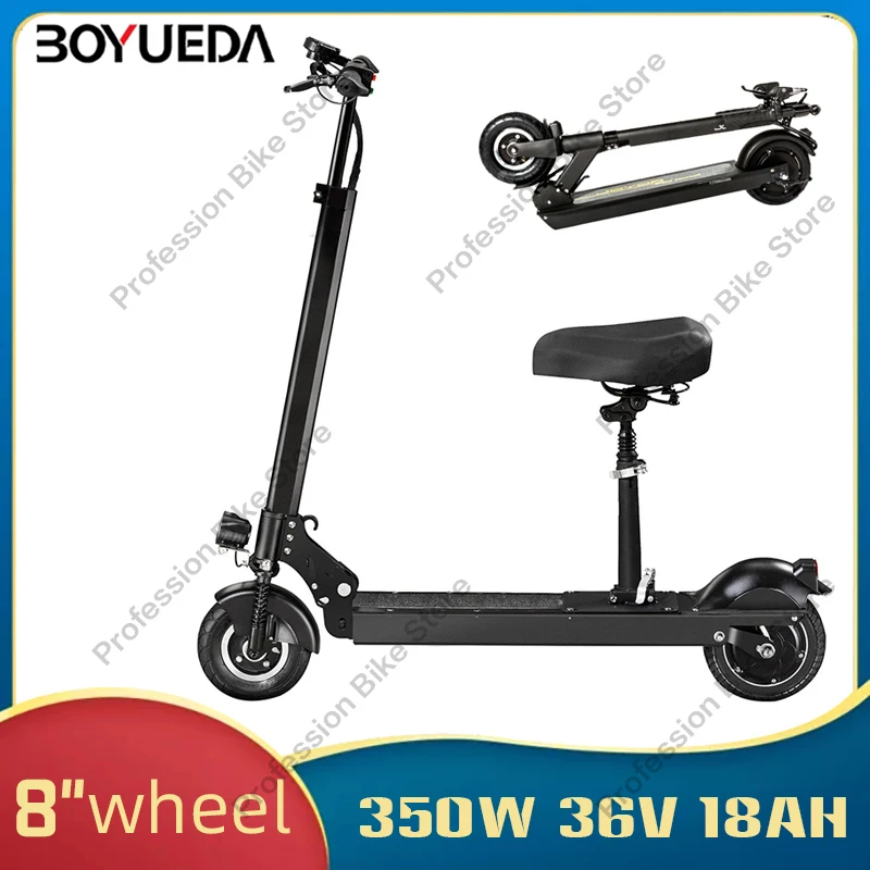 

BOYUEDA B8-36c 350 Вт 36В тормозной 18AH взрослых складной электрический скутер 8 дюймов колеса легкий е-скутер способный преодолевать Броды мобильнос...