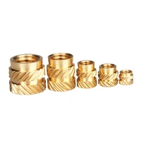 m2 m3 100pcs insert knurled nuts brass hot melt inset nuts heating molding copper thread inserts nut free shipping