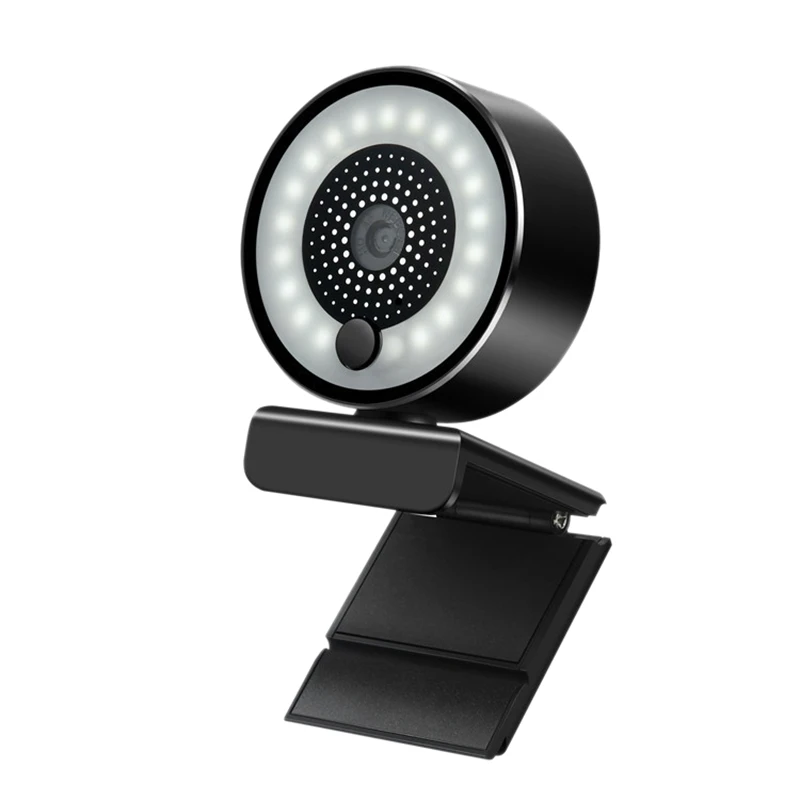 

S9 Web Camera Auto Focus Ring decoration Fill-in Lighting Video Webcam 2K Live Broadcast