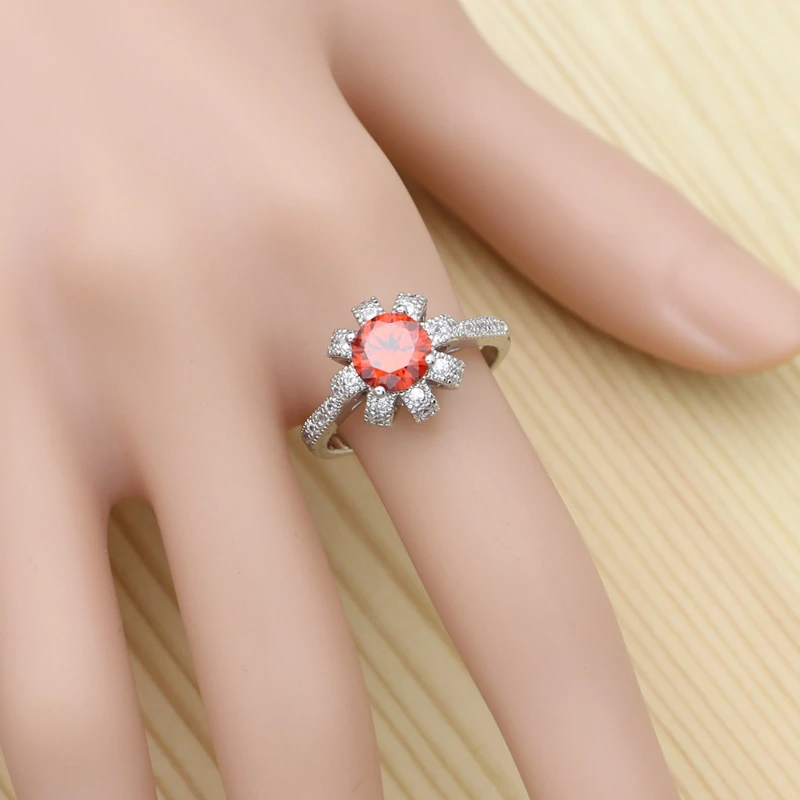 Женский ювелирный комплект из кольца браслета ожерелья подвески и