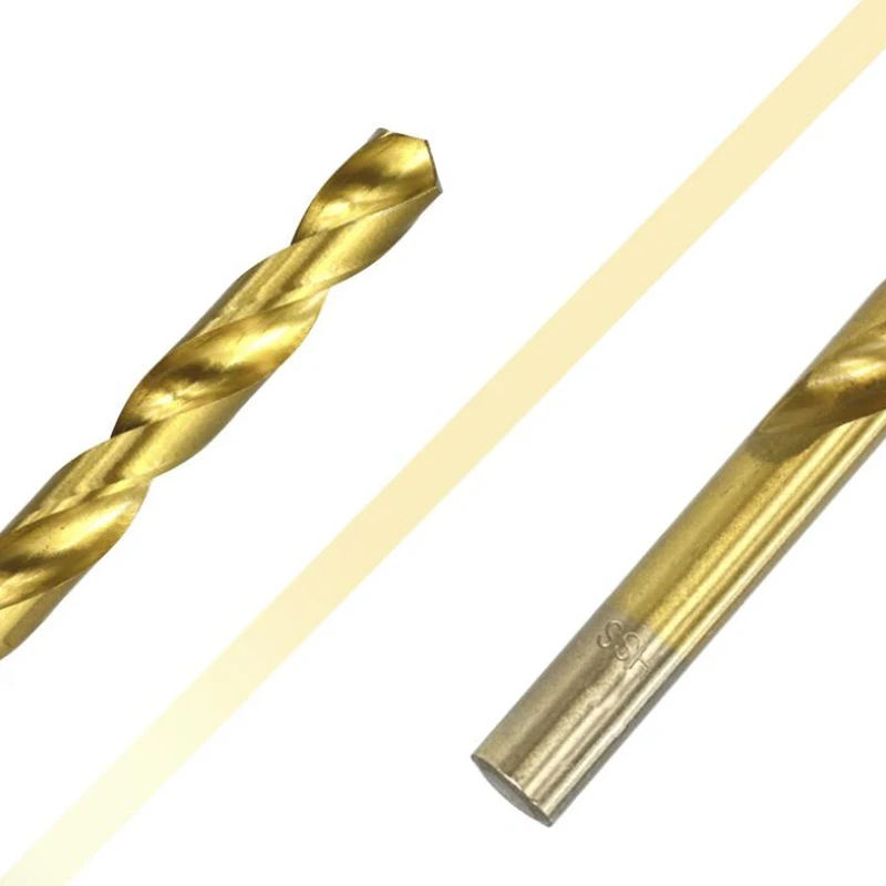 

19Pcs Straight Shank Twist Drill High Speed Steel Twist Drill Set Titanium Plated