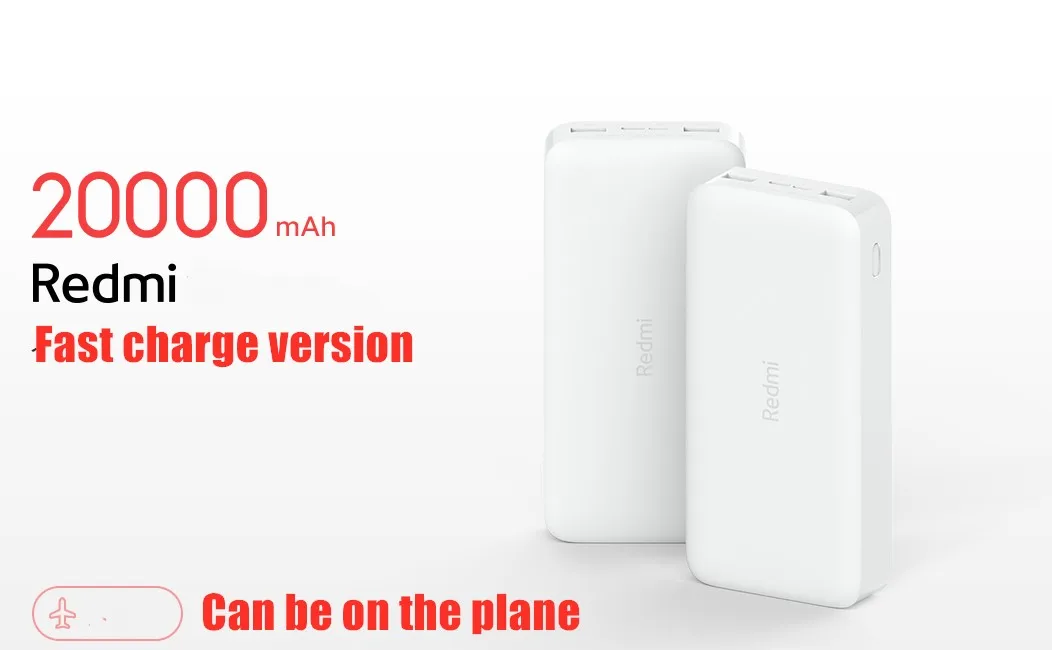 Xiaomi Redmi 20000 мАч 18 Вт QC3.0 Быстрая зарядка версия банк питания для samsung Xiaomi Redmi Note 7 для iPhone