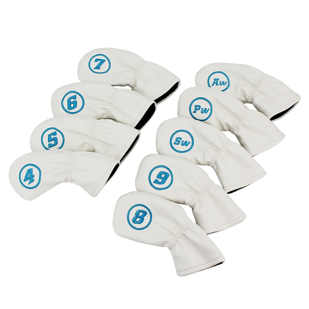 For Iron Set Clubs Blue Red White Black Color Waterproof Pu 