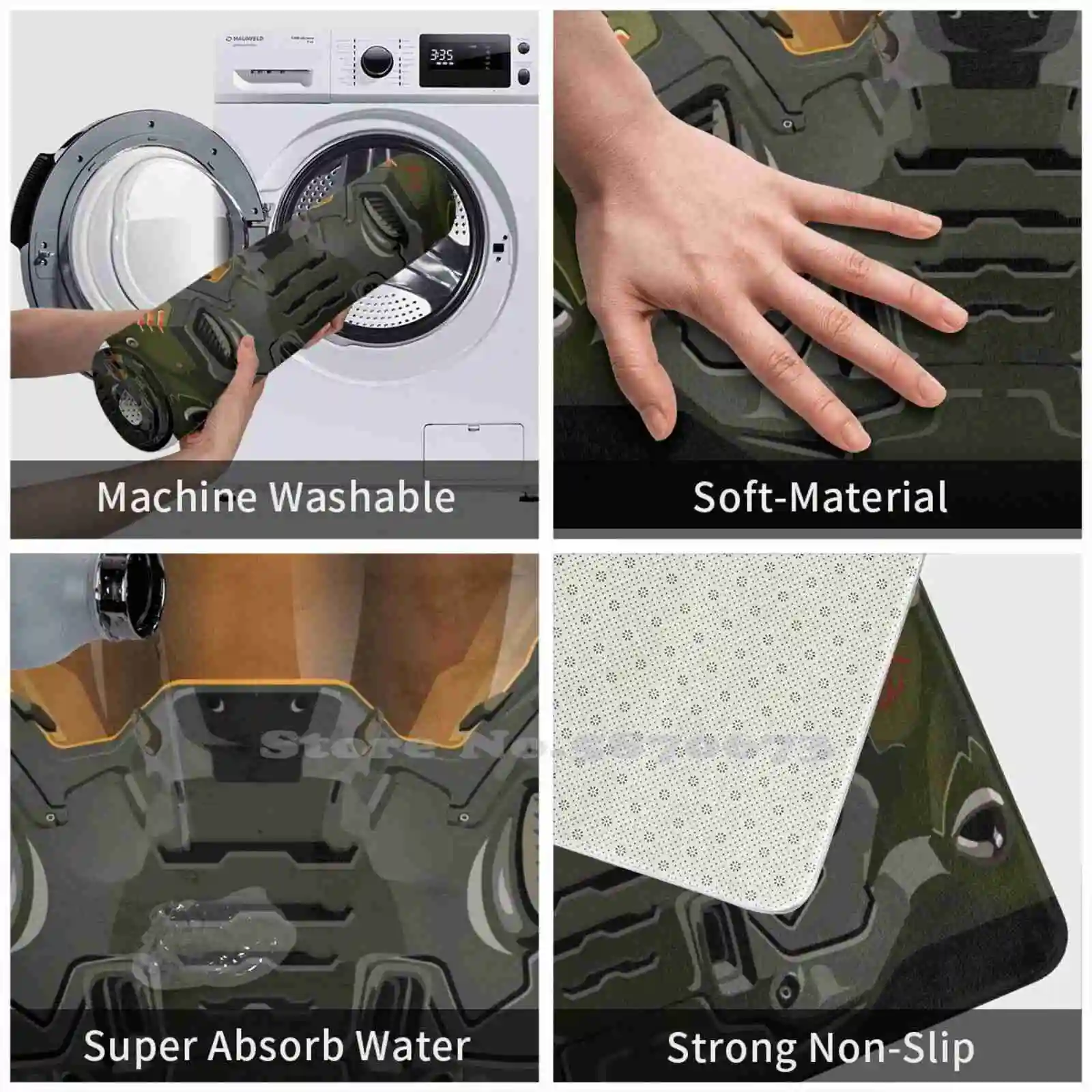 Шлем Doom мягкая подкладка для ног товары комнаты ковер коврик Рейнджер боевой