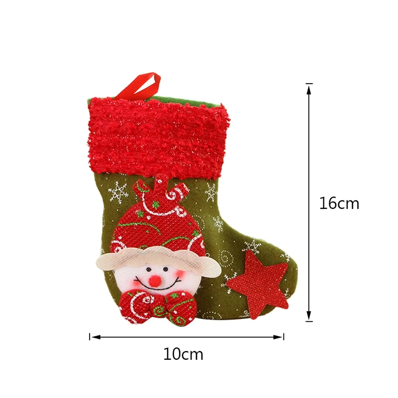 1pc 16x10cm Рождественские чулки, носки, кошка, собака, лось, Navidad, год, мешок для конфет Рождество, украшения, рождественские елки, вечерние подарочные сумки для детей - Цвет: 1pc 16x10cm