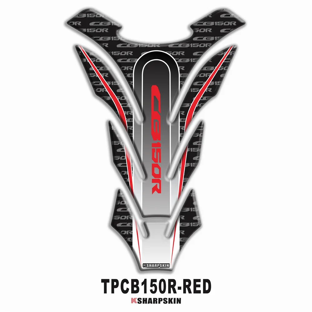 

3D Edge Gel Personality Motorcycle Waterproof Fishbone Gas Fuel Oil Tank Protection Decal Sticker For HONDA CB150R cb150 r