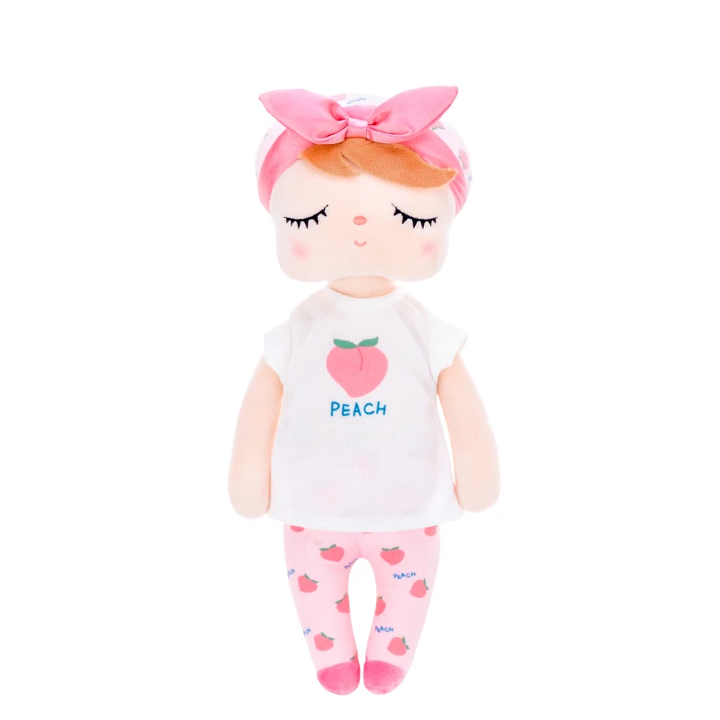 peach Metoo Плюшевые игрушки Анжела куклы мягкие игрушки девочка носить подарок игрушки Дети мультипликационный кролик в стиле кавай - Цвет: peach
