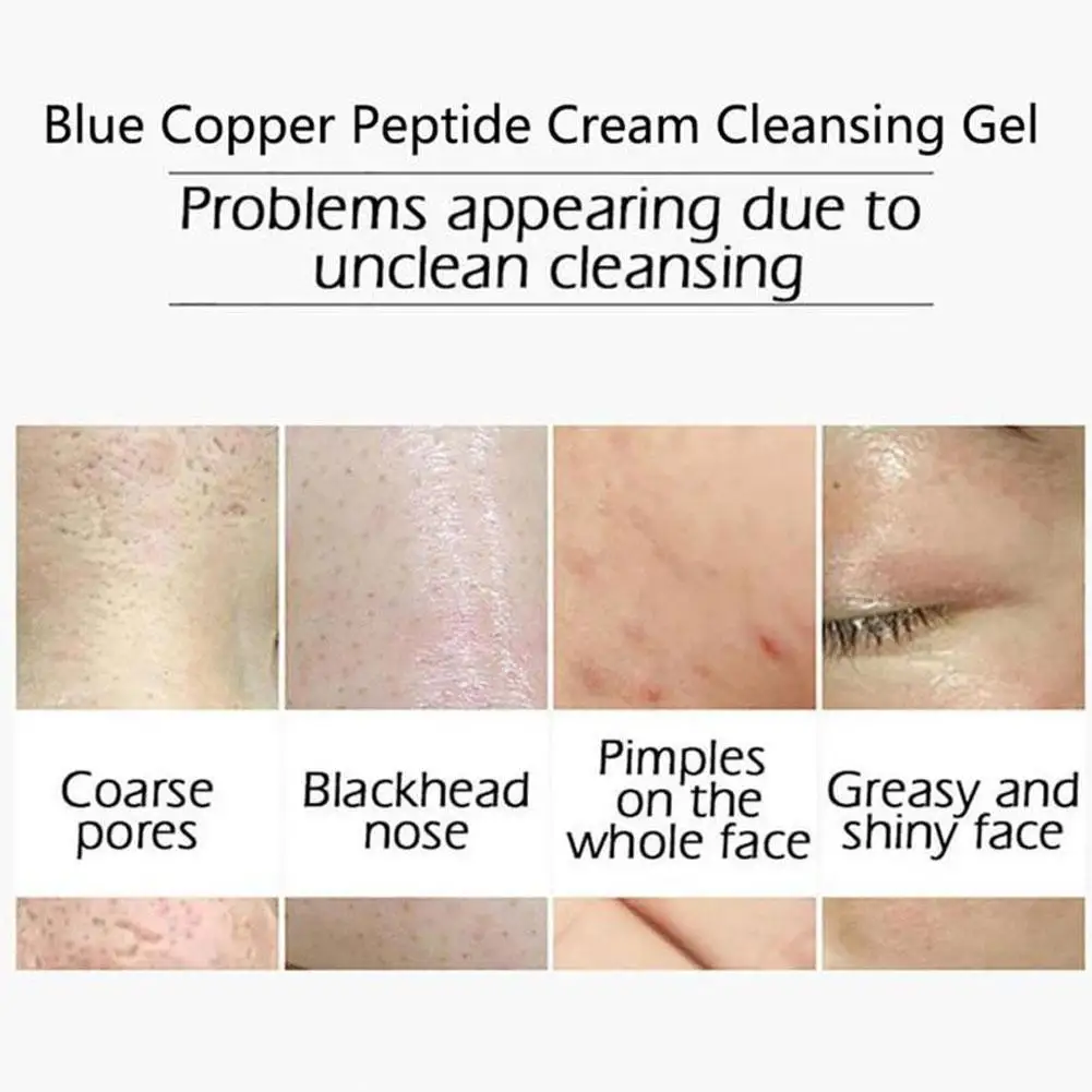 

Blue Copper Peptide Cleanser Ice Crystal Gel Gentle Cleansing Deep Oil Moisturizing Skin control Brightening Gel Cleaning Q6B8
