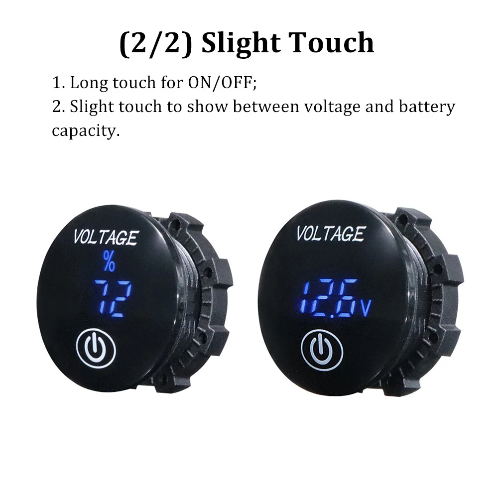 Универсальный светодиодный цифровой вольтметр для автомобиля мотоцикла