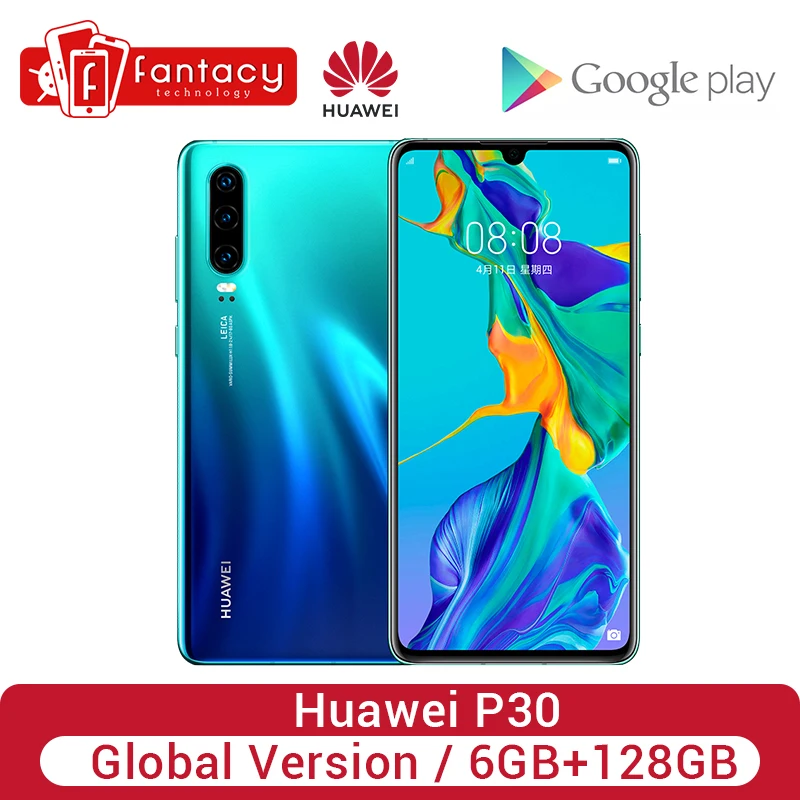 Глобальная версия смартфона Huawei P30 6 ГБ 128 rin 980 четырехъядерная камера с цифровым